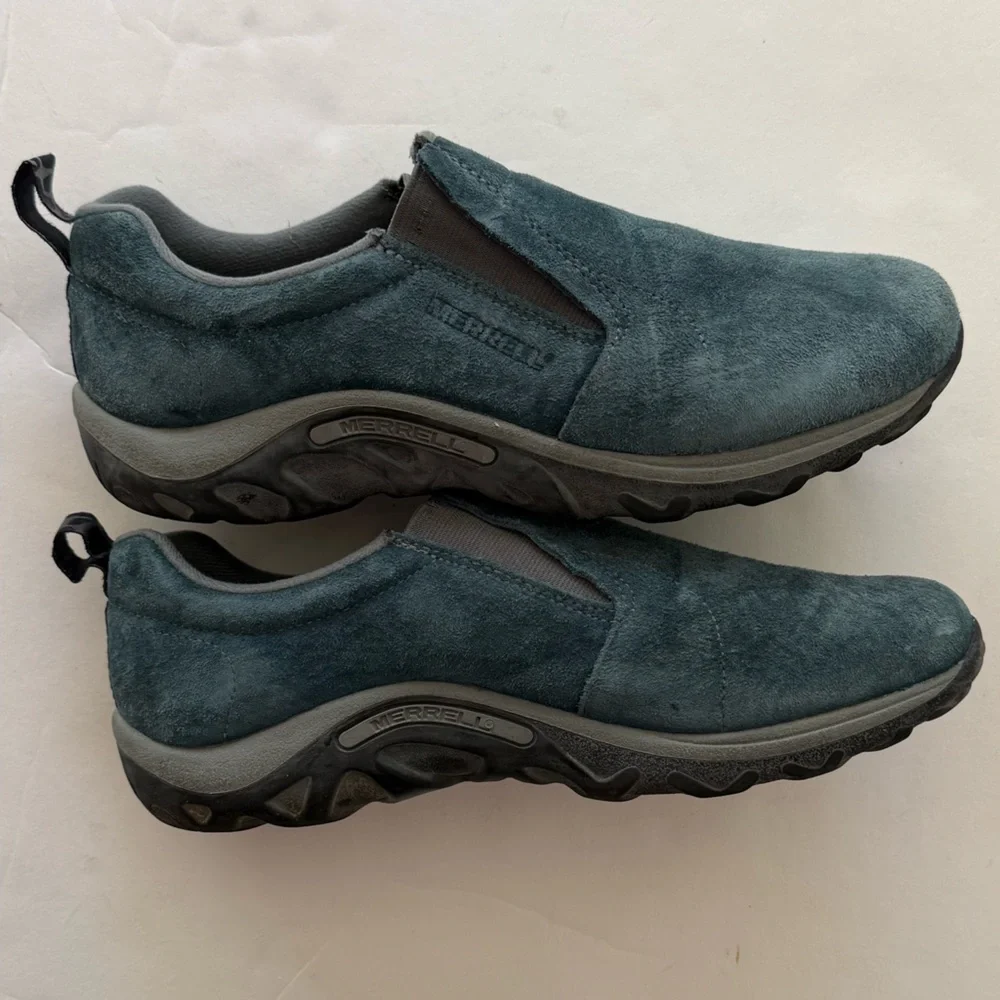 Merrell Kid’s Suede Slip-Ons - Moccasins Dark Teal size 7